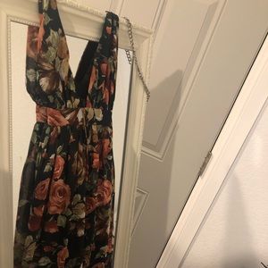 Floral Long Split Dress